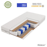 MATRATZE 100x200 Härtegrad H3 & H4 - 25 cm Taschenfederkernmatratze Bett Matratzen JUNILA - Weiß, Kunststoff - ALTDECOR