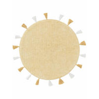 PRALNA otroška preproga Malu rumena ø 100 cm okrogla - rumena, tekstil/naravni materiali (100/100cm) - Lytte