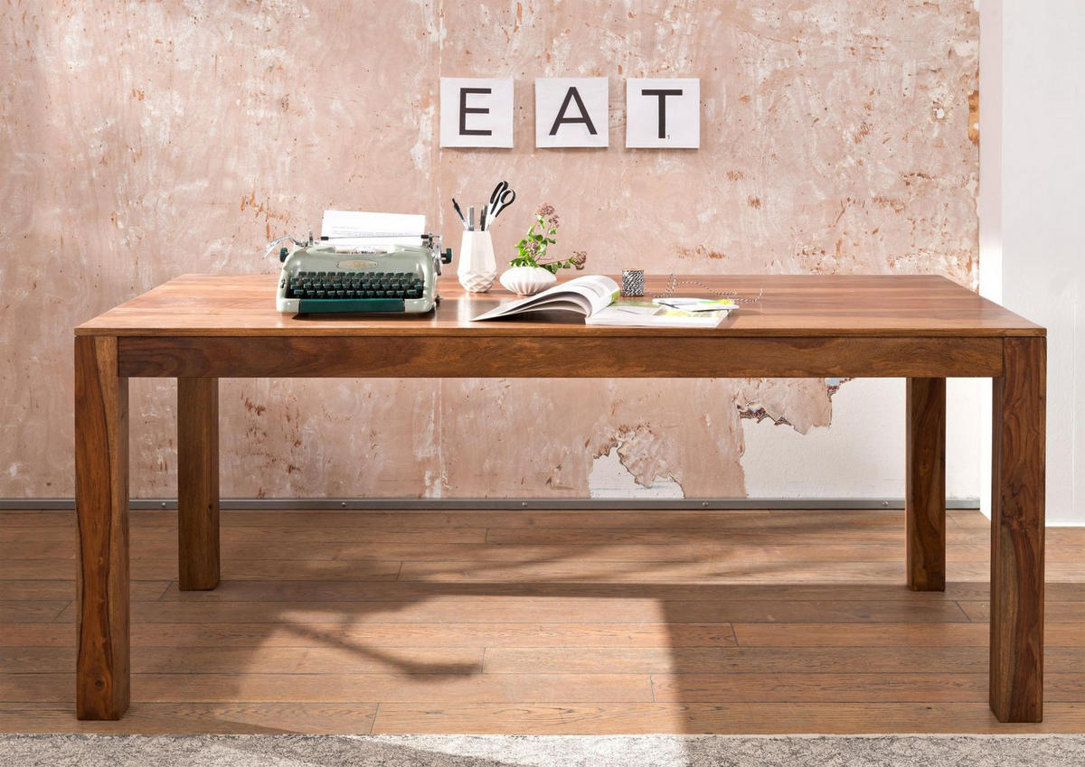 ESSTISCH Sheesham 178x90x76 noble unique lackiert SYDNEY #127 - Braun, Holz (178/90/76cm) - Massivmoebel24
