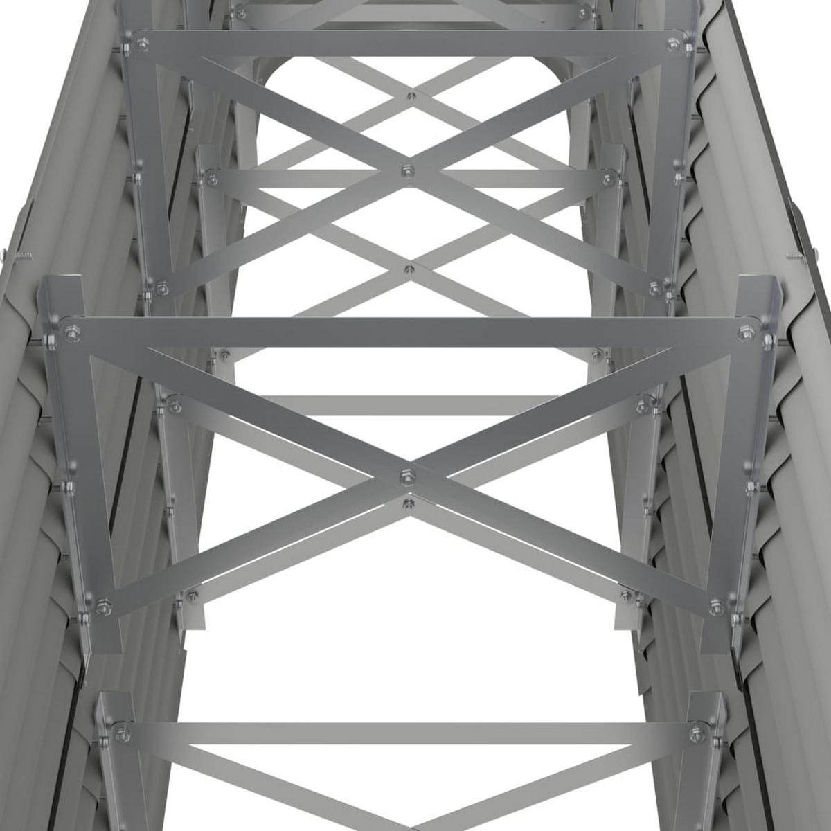 HOCHBEET Verzinkter Stahl 224/40/68 Cm Grau - Grau, Metall (224/68/40cm) - vidaXL
