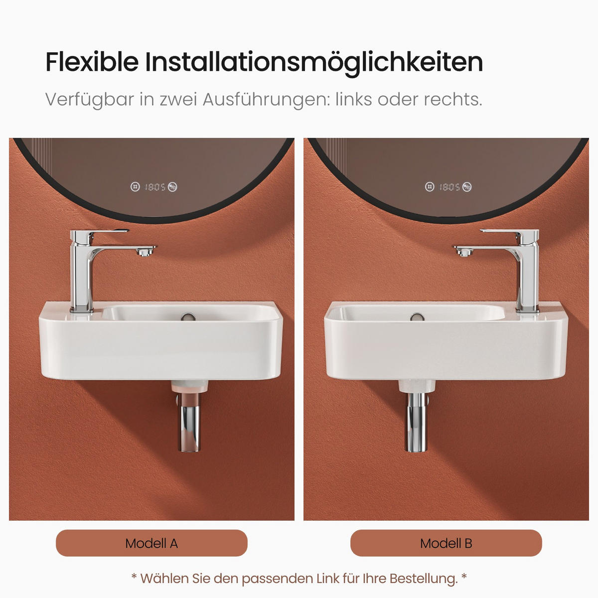 WASCHBECKEN Rechteckig Mit Hahnloch links Weiß 45 / 26,5 / 15,6 cm - Weiß, Keramik (26.5/15.6/45cm) - EMKE