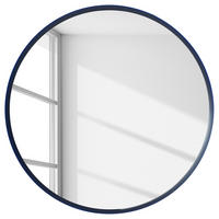 BADSPIEGEL - Rund - Schwarz - 60 cm - Schwarz, Glas/Kunststoff (60/60/5cm) - home24