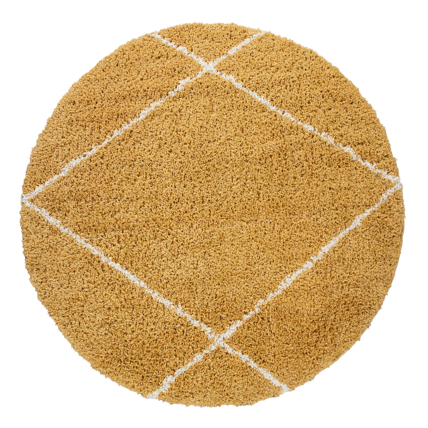 HOCHFLORTEPPICH 120/120 cm Kalmar 442 - Gelb, Textil (120/120cm) - Paco Home