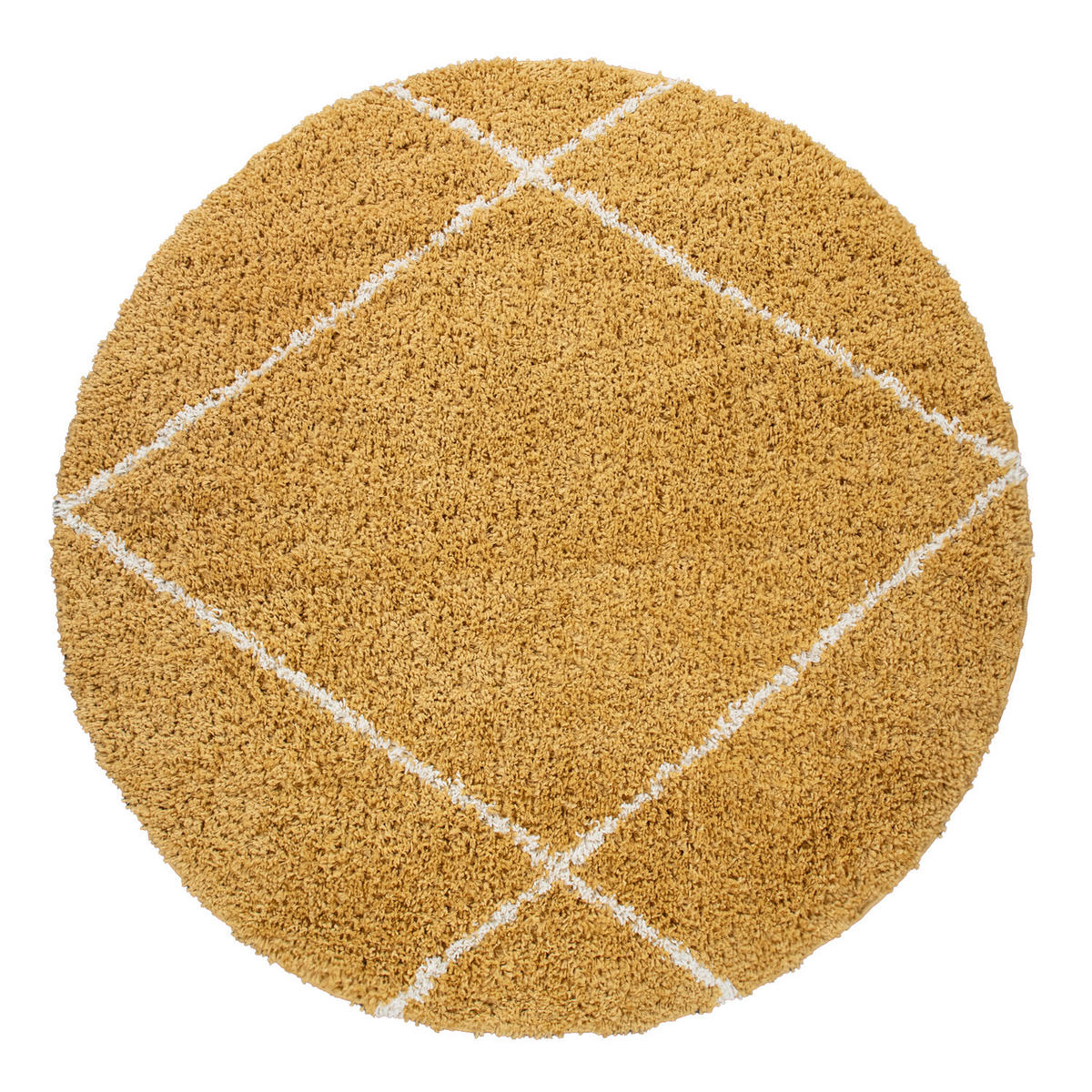 HOCHFLORTEPPICH 120/120 cm Kalmar 442 - Gelb, Textil (120/120cm) - Paco Home