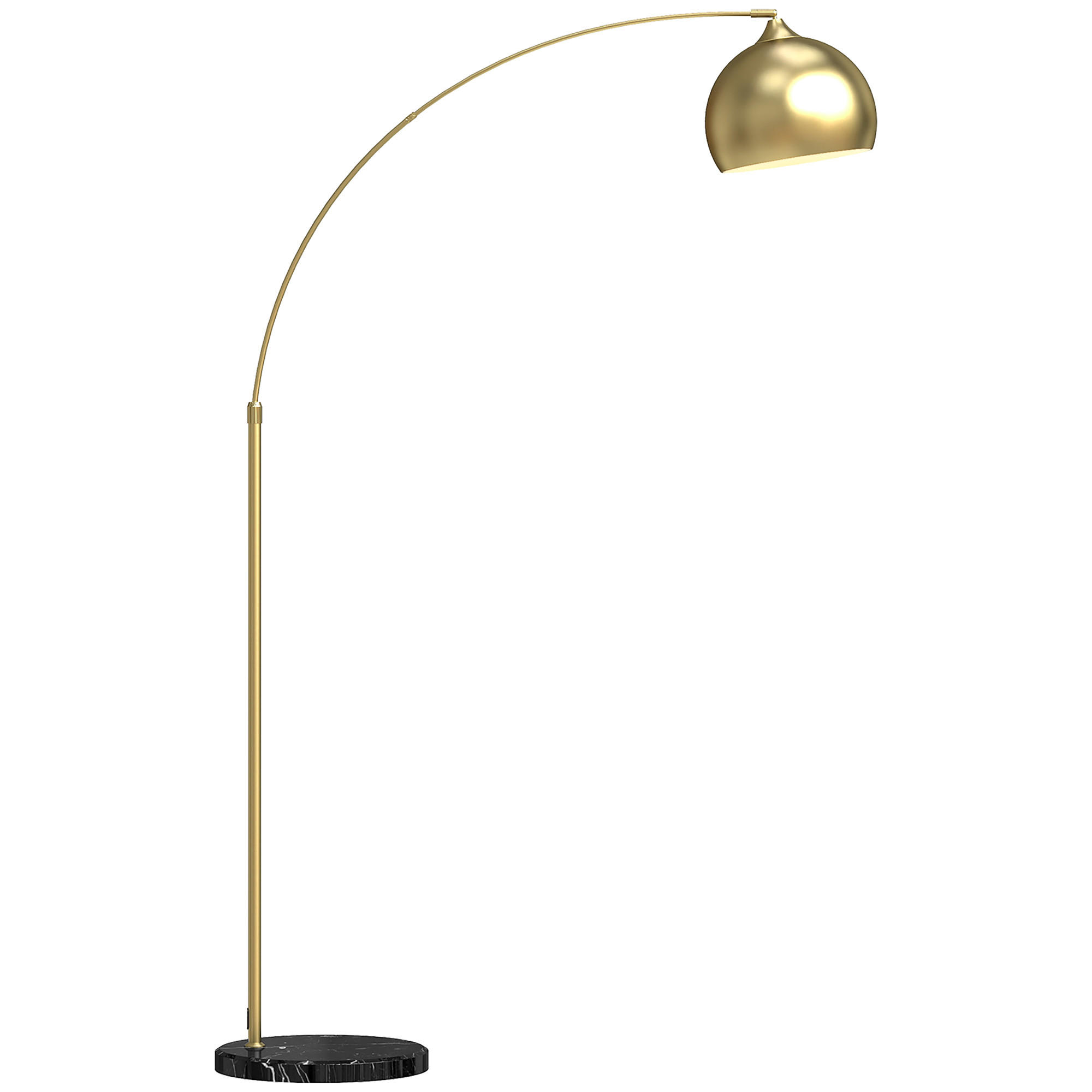 STEHLAMPE aus Metall im Goldton - Goldfarben, Metall (115/30/180cm) - HOMCOM