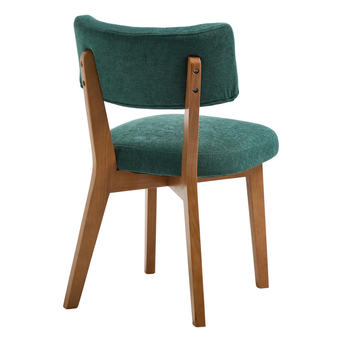 STUHL-SET 2 Stück Mid-Century mit Massivholzbeinen, DE-42268, Grün - Grün, Holz (47/77/54.5cm) - ComfortXL