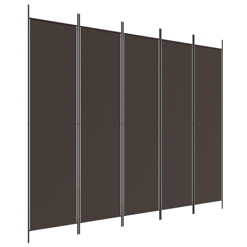 vidaXL Paravent Braun 250x200x0.1 cm