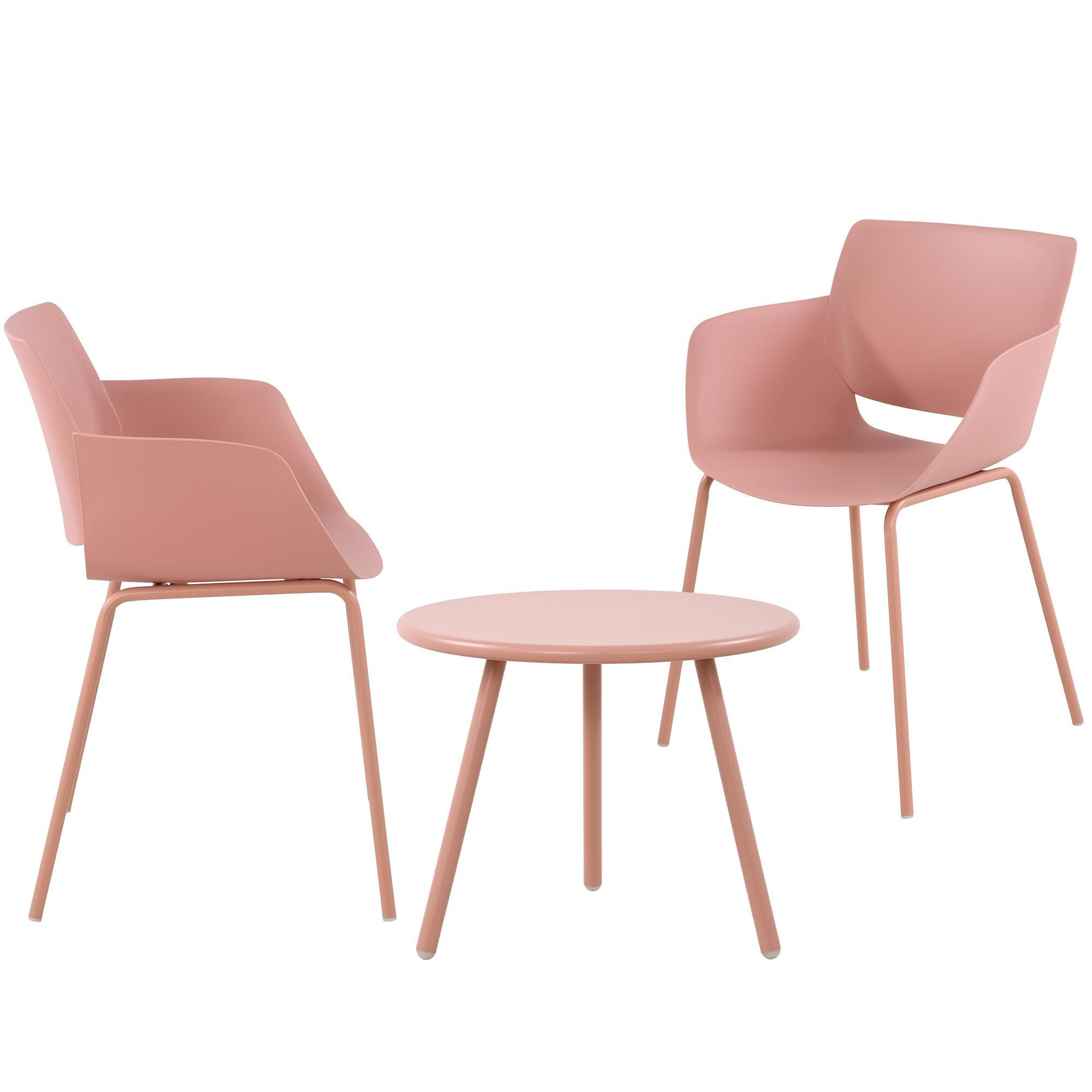 GARTENSITZGRUPPE Kunststoff pink - Pink, Kunststoff - CLP