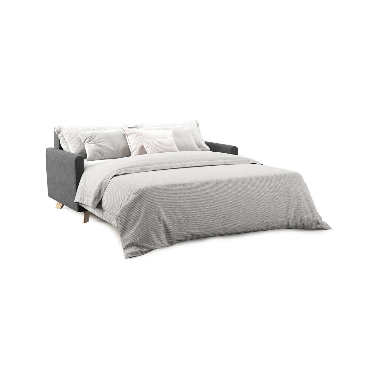 SCHLAFSOFA Edgar - Grau, Textil (200/94/97cm) - Divani.store