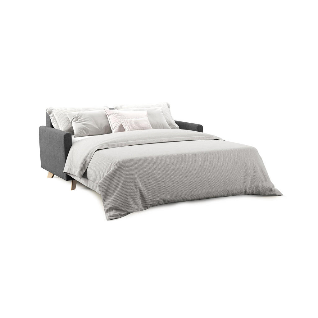 Thumbnail - Divani.store Schlafsofa, Grau, Textil, 4-Sitzer, Rechteckig, 200x94x97 cm, Wohnzimmer, Sofas & Couches, Schlafsofas