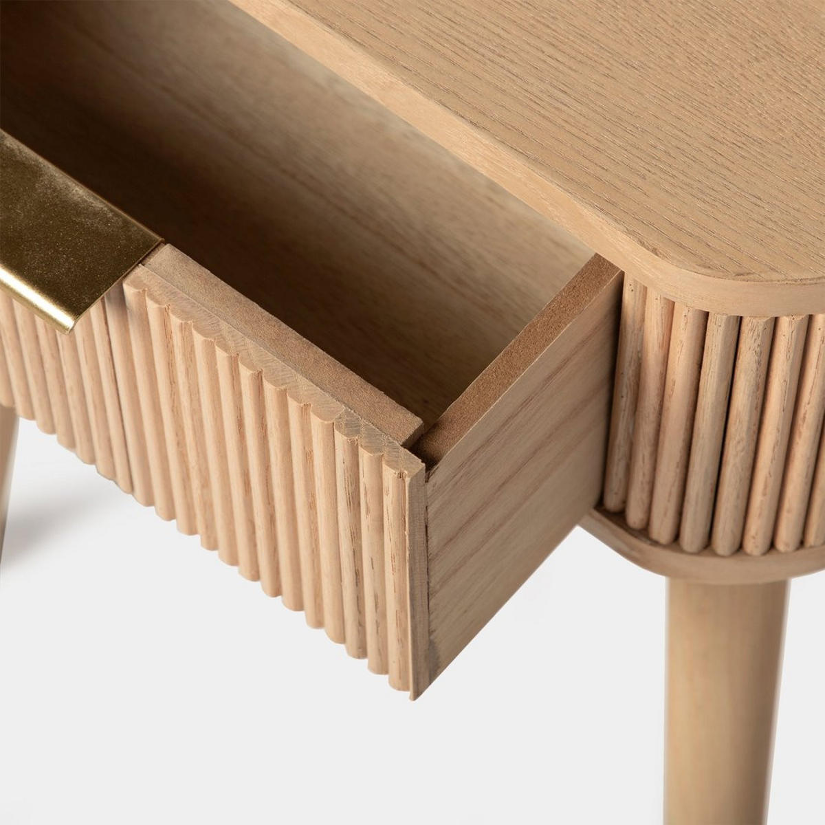 NACHTTISCH MIT 1 SCHUBLADE Mina Natürlich 40 cm x 55 cm - Naturfarben, Holzwerkstoff (40/55/30cm)