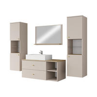 BADMÖBEL-SET Kertos III - Beige/Goldfarben, Holzwerkstoff/Metall (100/57/45cm) - MIRJAN24