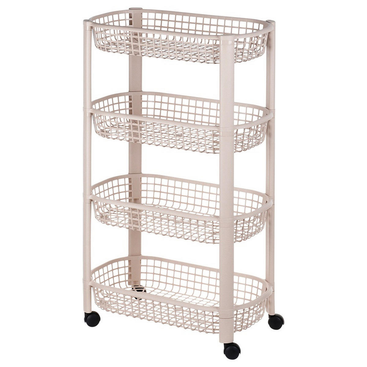KÜCHENWAGEN Basic Beige 46.5/26/14 cm Kunstoff - Beige, Kunststoff (26/79/46.5cm) - Mondex