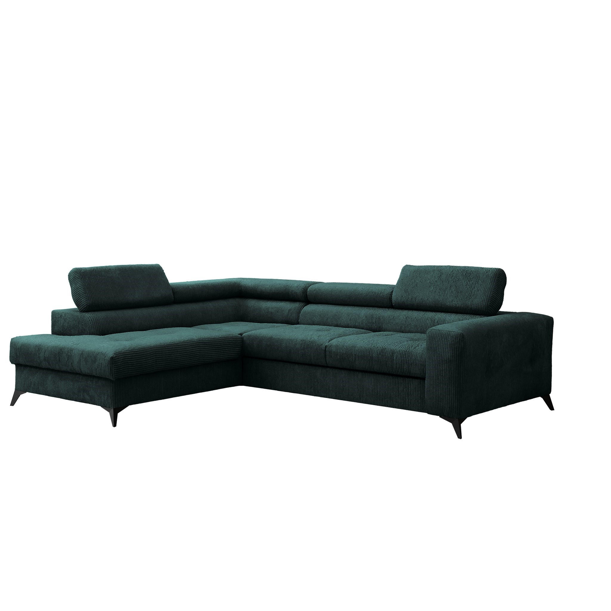 ECKSOFA Schlafsofa Amadeo In Anafi - Grün, Holzwerkstoff/Textil (271/202cm) - Fun Möbel