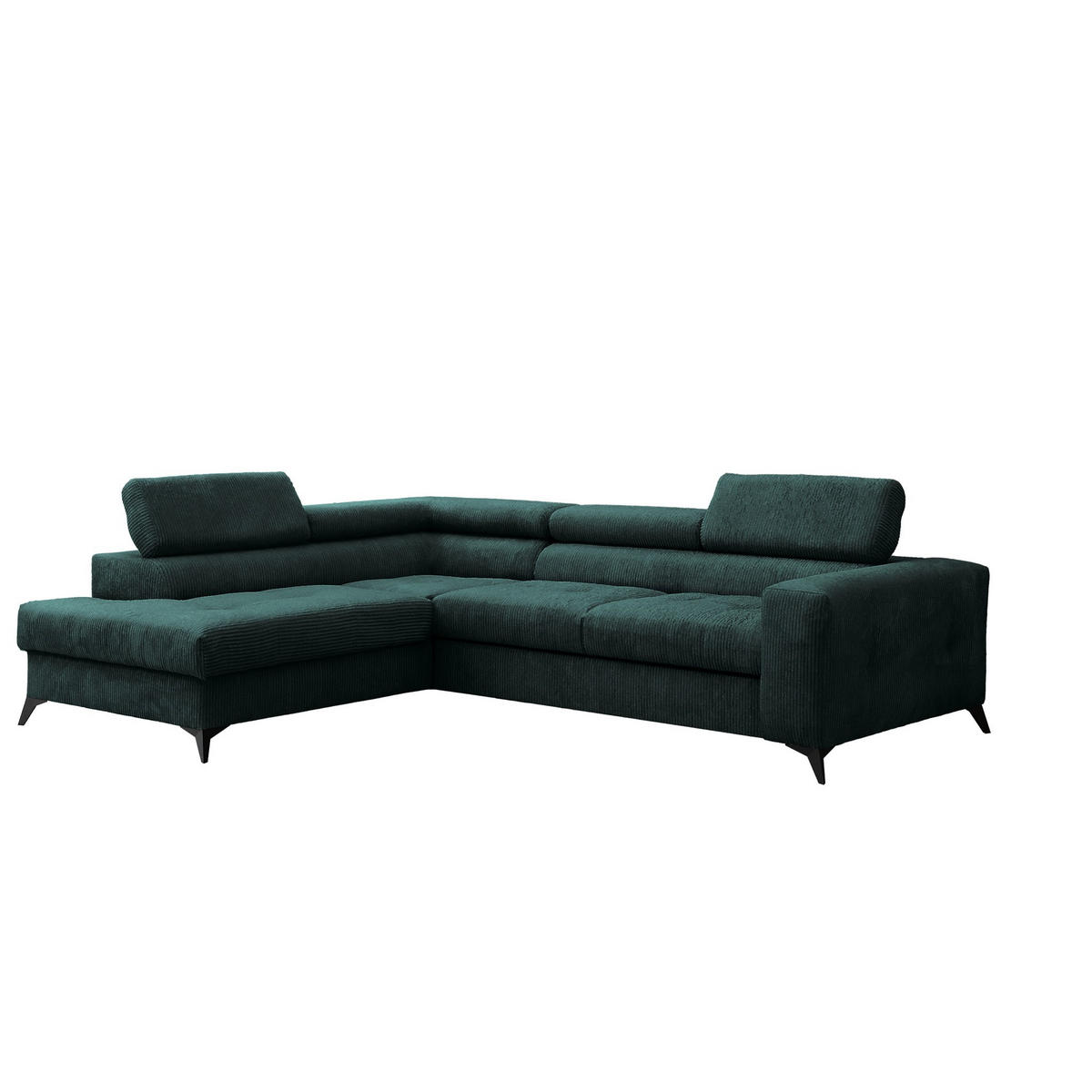 ECKSOFA Schlafsofa Amadeo In Anafi - Grün, Holzwerkstoff/Textil (271/202cm) - Fun Möbel