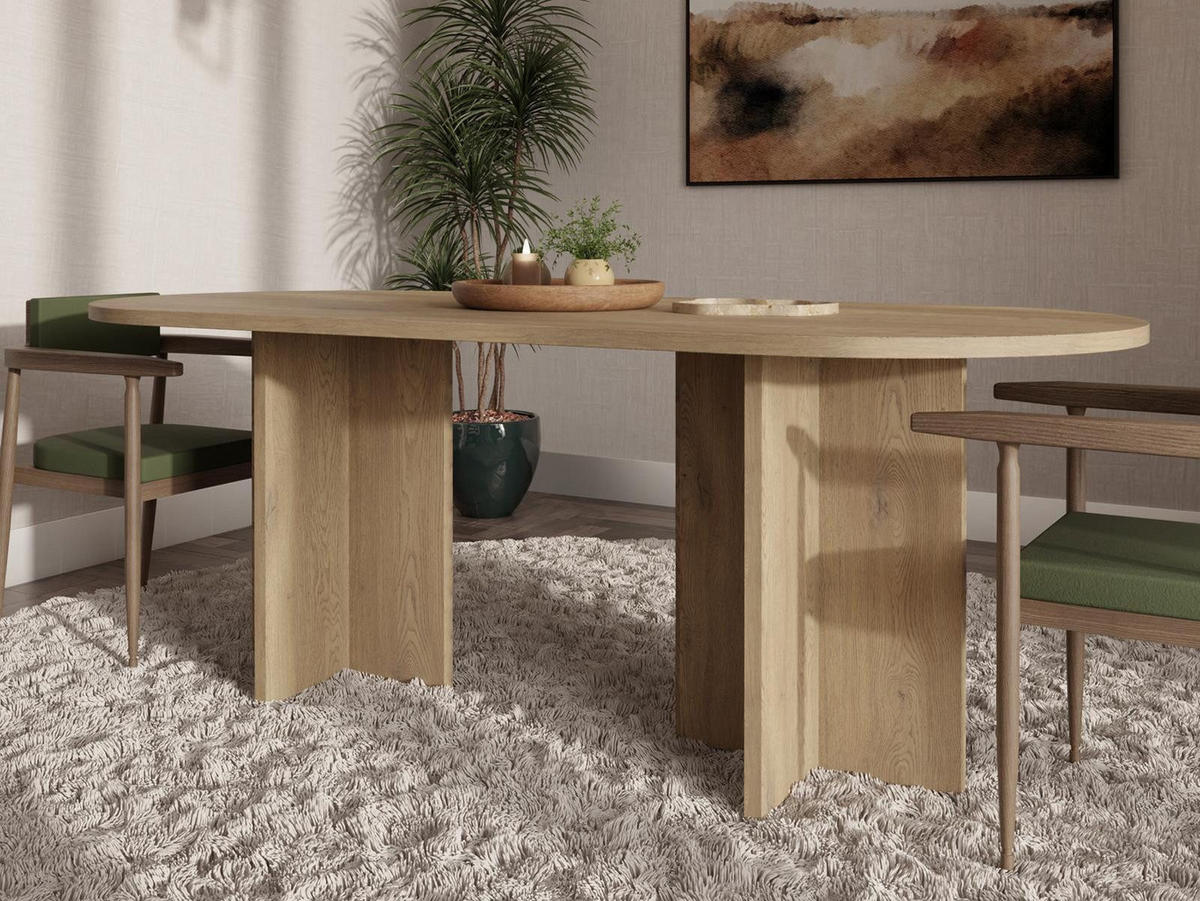 ESSTISCH Eiche Cremona SANAS - Eichefarben, Holzwerkstoff (90/204/75cm) - Compleo24