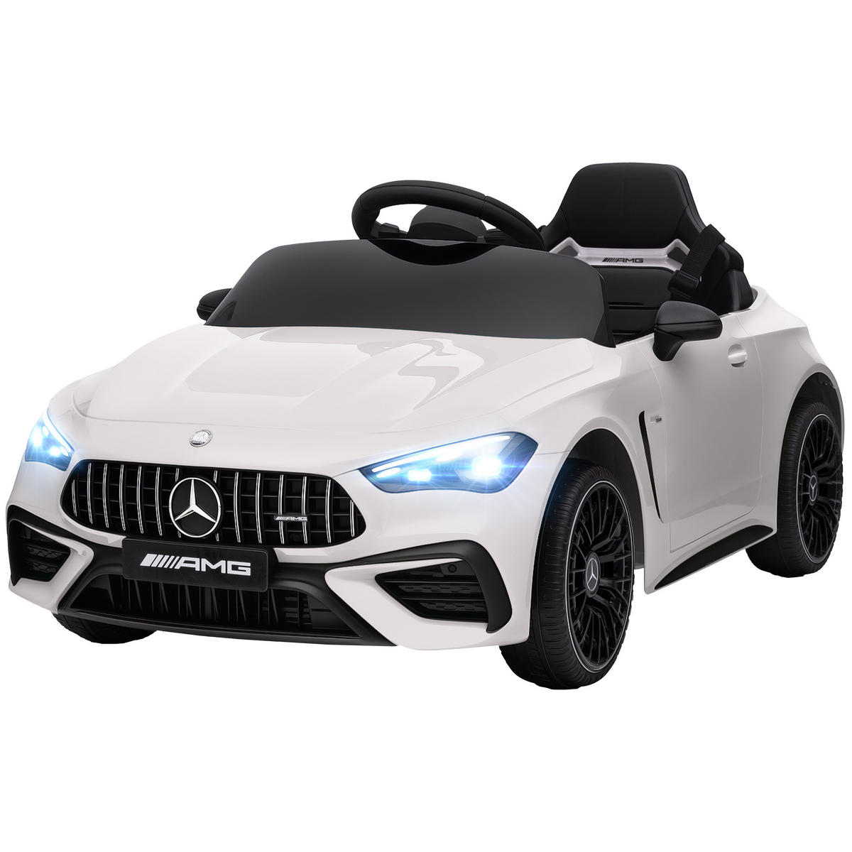 KINDER-ELEKTROAUTO DE-06181 Mercedes-AMG lizenziert mit Fernbedienung Weiß - Weiß, Kunststoff/Metall (99/55/43cm) - ComfortXL