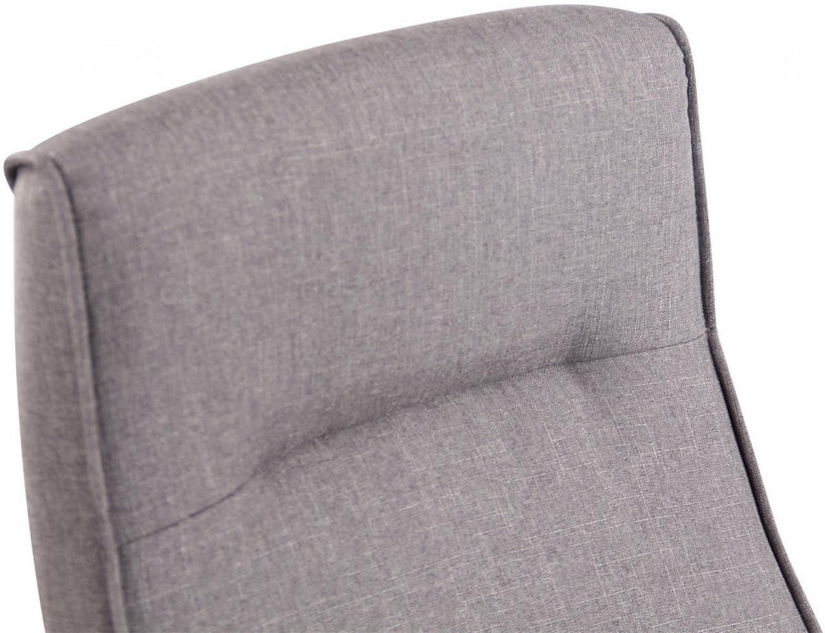 CHEFSESSEL Stoff grau - Chromfarben/Grau, Textil/Metall (63/114/72cm) - CLP