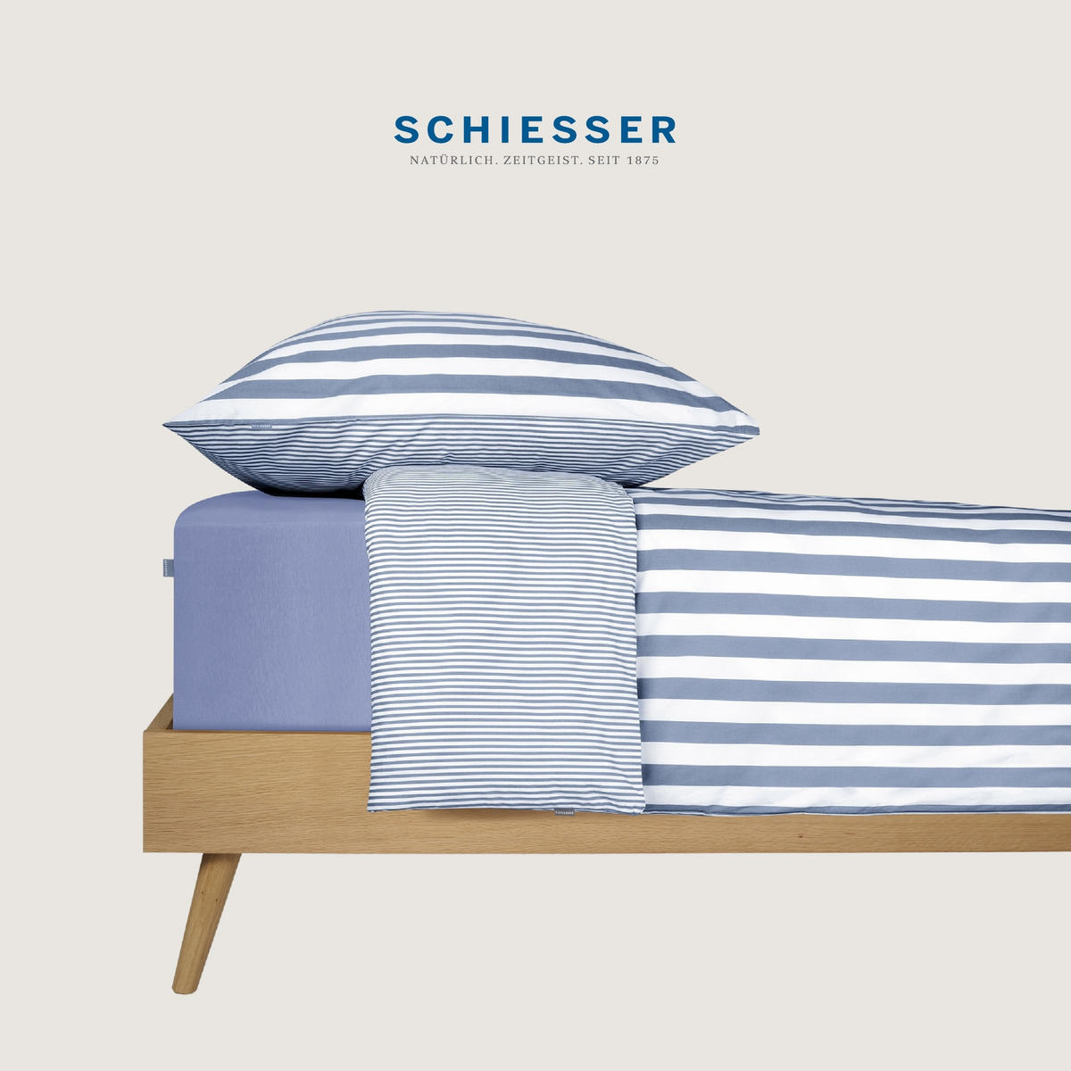 BETTWÄSCHESET Marie - Renforcé - 2-teilig - 155 x 220 cm - Hellblau - Hellblau, Textil (155/220cm) - SCHIESSER