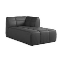 SOFAELEMENT Rechts Kunstleder Grau - Schwarz/Grau, Holzwerkstoff/Kunststoff (101/77/175cm) - Makamii