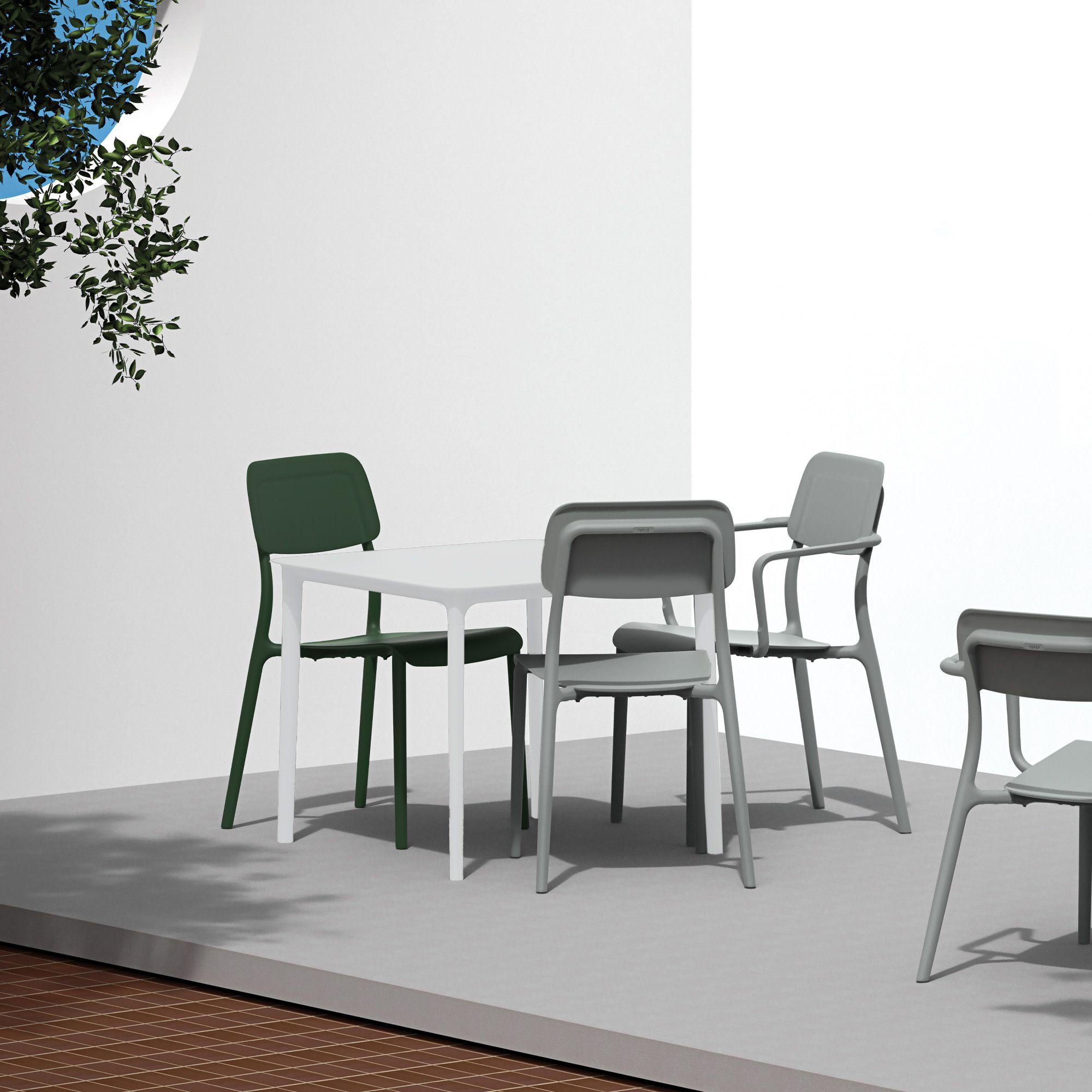 GARTENMÖBEL-SET GALIO, 3-tlg - Weiß, Kunststoff - KONSIMO®
