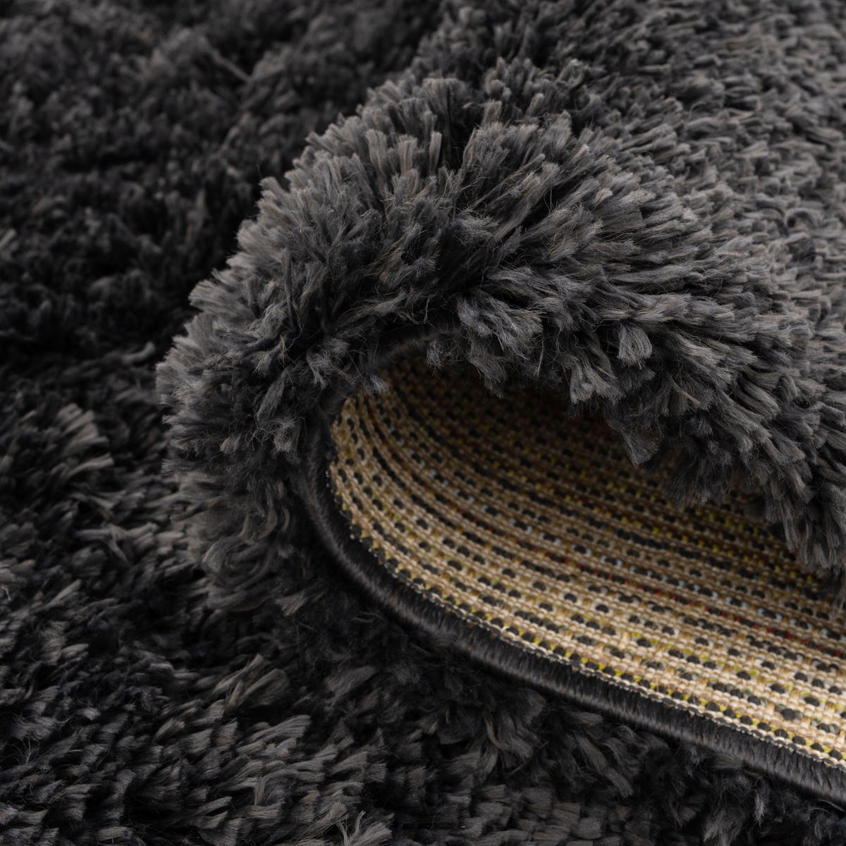 HOCHFLORTEPPICH Anthrazitgrau - Anthrazit/Grau, Naturmaterialien/Textil (120/170cm) - Kukoon Rugs