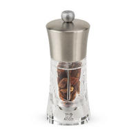 CHILIMÜHLE Ouessant 14cm Edelstahl Gewürzmühle Buchenholz Stahlmahlwerk - Transparent, Kunststoff (7/14/7cm) - PEUGEOT