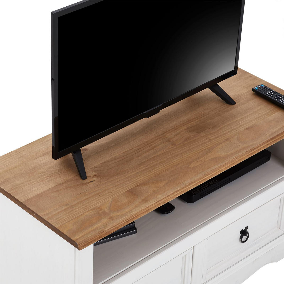 LOWBOARD CAMPO - Weiß/Braun, Holz (99/54/44cm) - CARO-Möbel