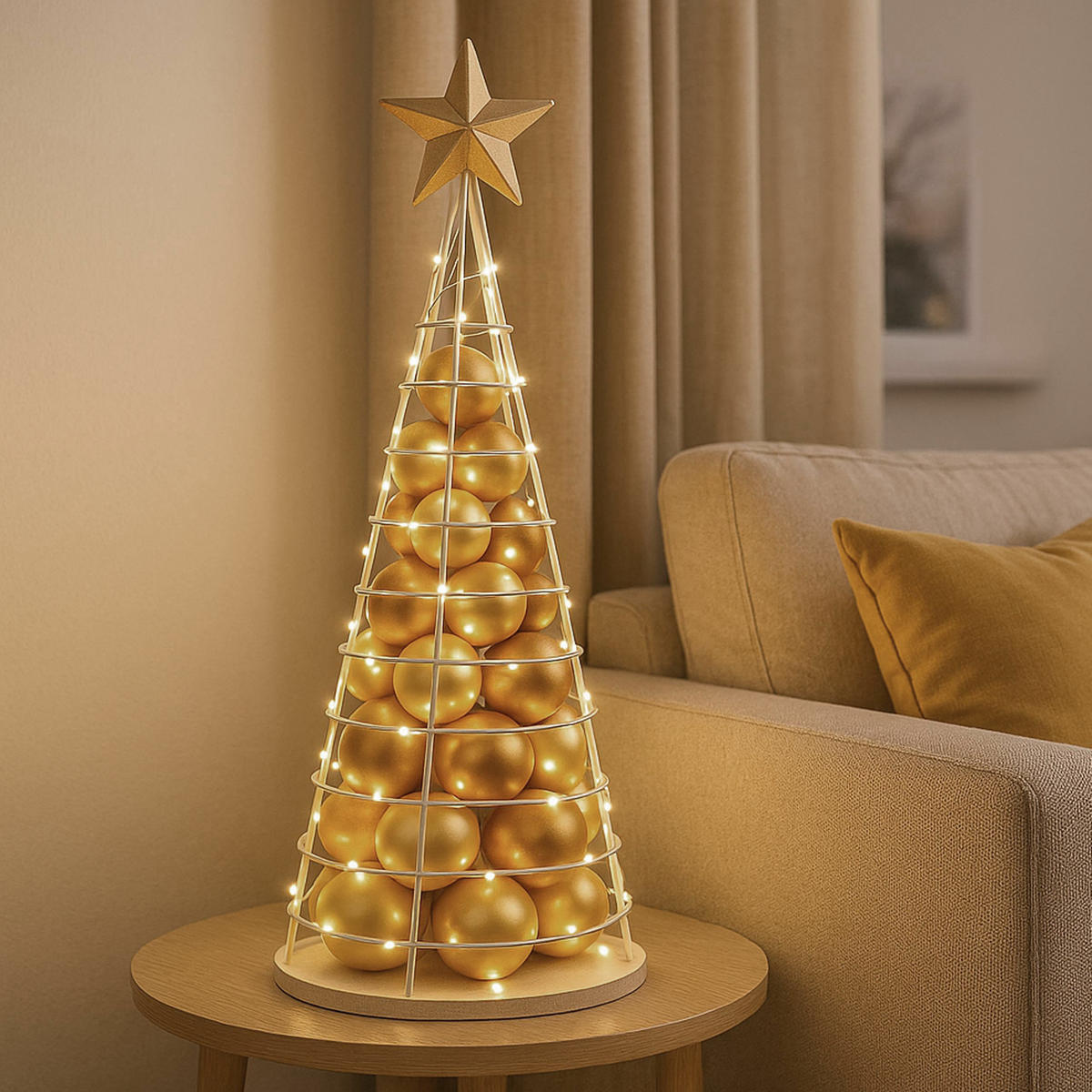 DEKO-BAUM Weiß - Weiß, Metall (25/90cm) - MCW