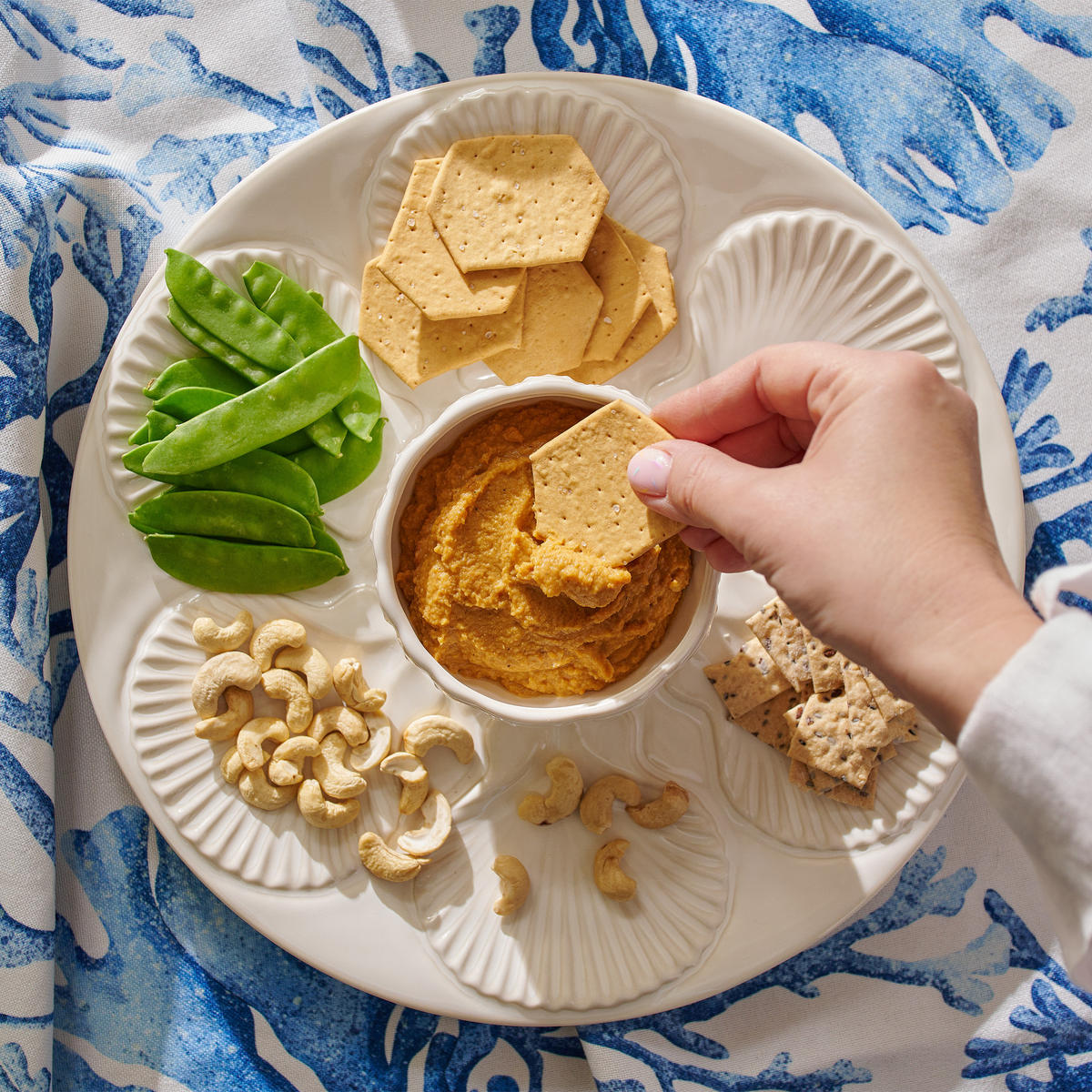 SERVIERTELLER Stellamarina - Weiß, Keramik (32.8/7/32.8cm) - home&you