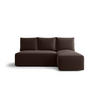 ECKSOFA mit Schlaffunktion SAVIO MINI Poso 06 Rechts - Braun, Textil (200/140cm) - Bedante