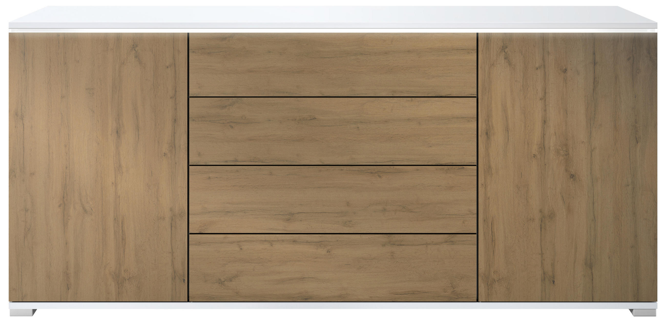SIDEBOARD Faro Eiche Evoke - Eiche San Remo, Holzwerkstoff (166.5/75.5/35cm) - Vladon