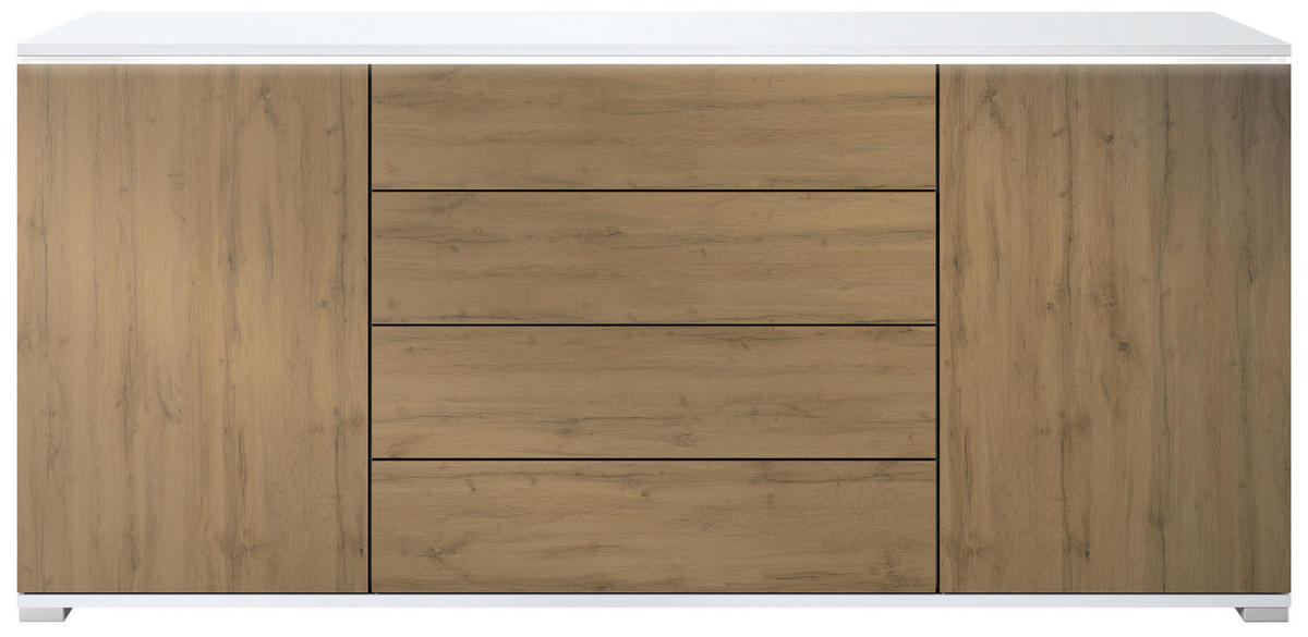 SIDEBOARD Faro Eiche Evoke - Eiche San Remo, Holzwerkstoff (166.5/75.5/35cm) - Vladon