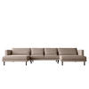ECKSOFA DANI In U-Form Stilvolles Stoff Verita Warmbeige - Cappuccino, Holz/Textil (174/391cm) - Kaiser Möbel