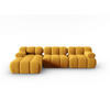 MODULARES-ECKSOFA links Bellis aus Samt gelb 4 Sitzplätze - Gelb, Textil (122/285cm) - Micadoni