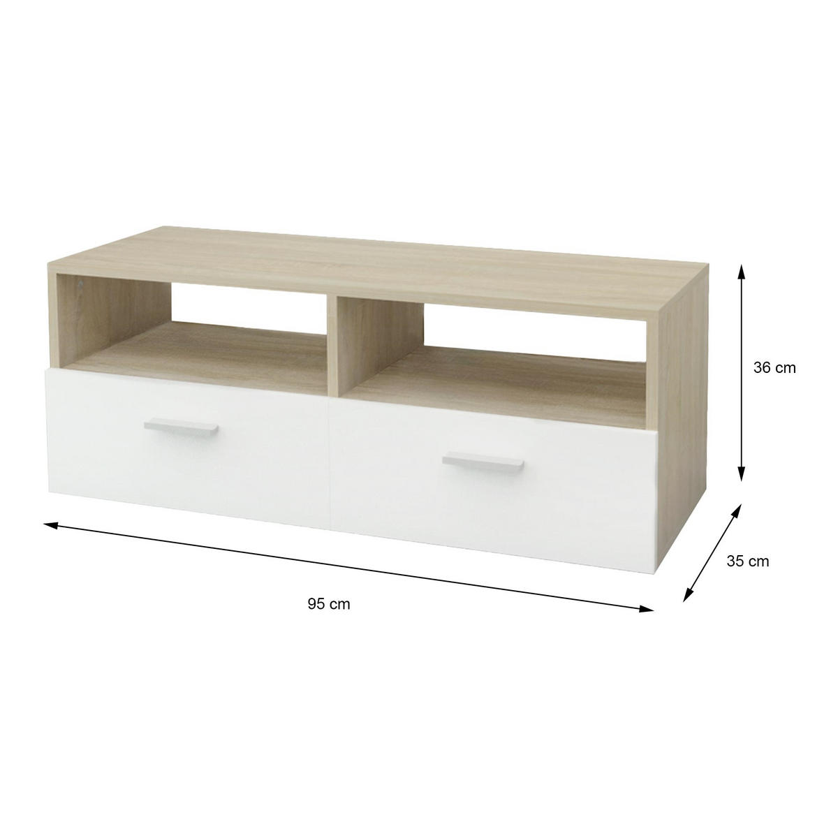 TV SCHRANK - Braun, Holzwerkstoff (36/35/95cm) - ML-DESIGN