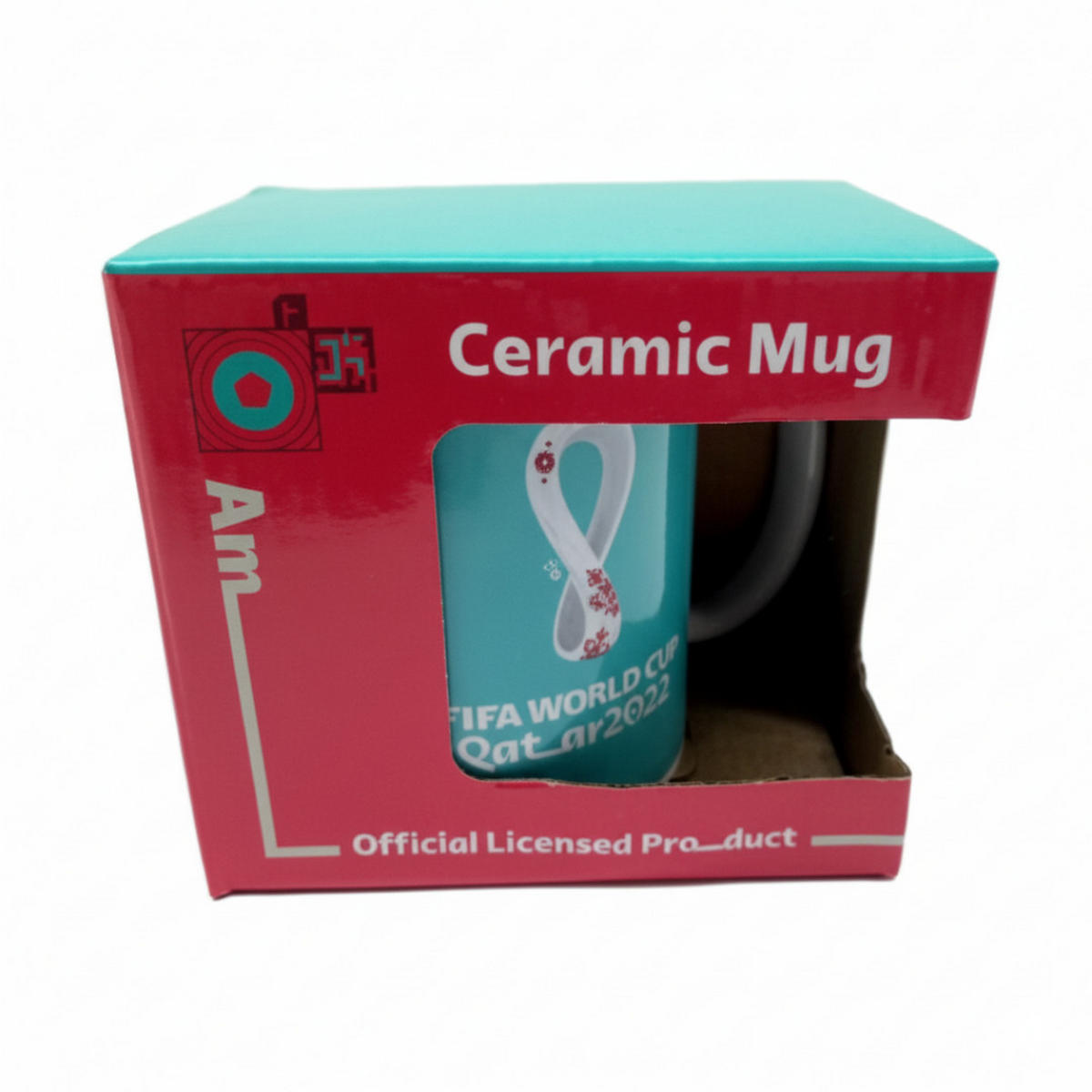 KAFFEETASSE 456 325ml Türkis Weiß FIFA WORLD Cup 2022 - Türkis/Weiß, Keramik (0.325L) - JUNG