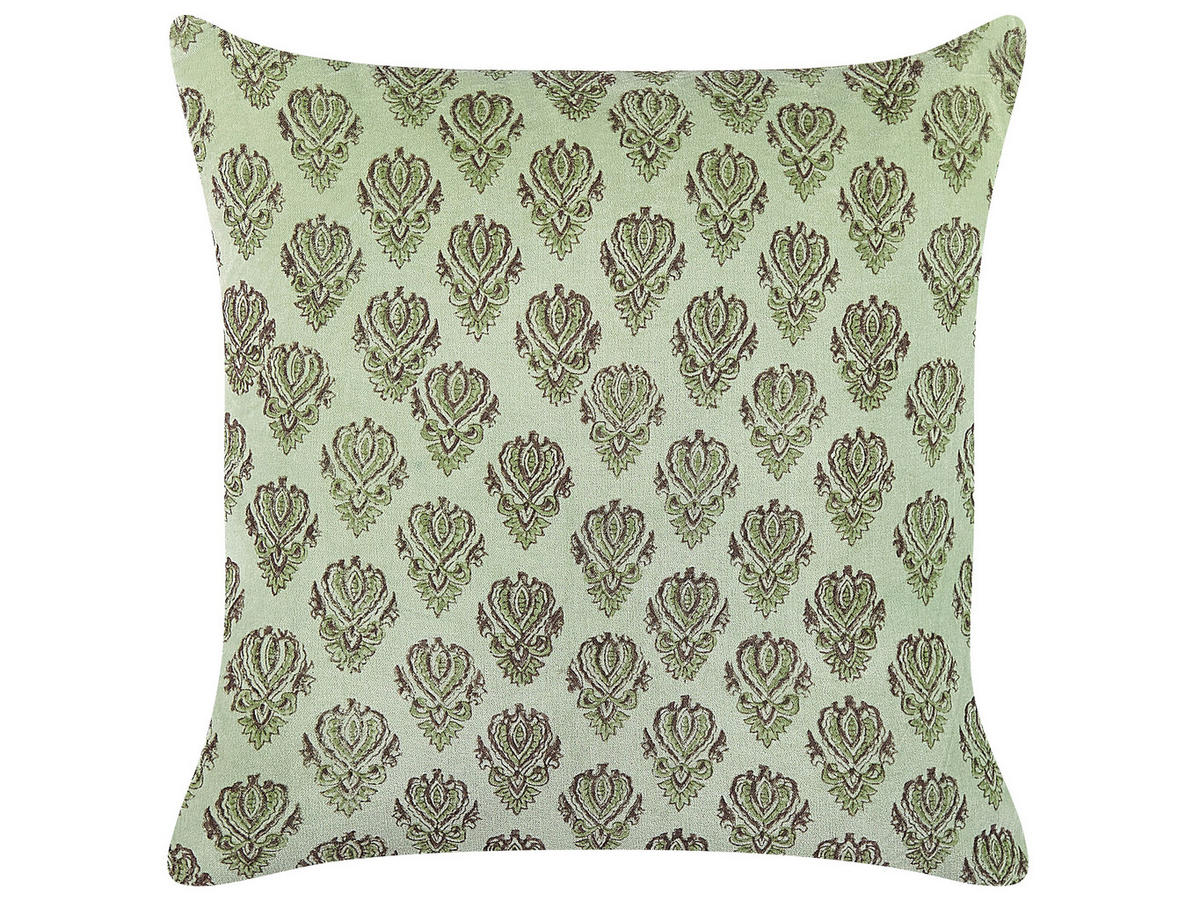DEKOKISSEN Grün 45/45 cm Rungia - Grün, Textil (45/45cm) - Beliani