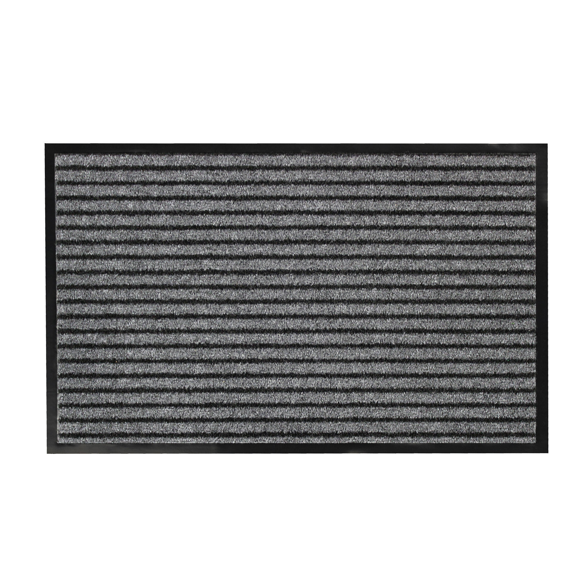 FUSSMATTE Graue Streifen staubabweisend - Anthrazit, Kunststoff (50/80cm) - Douceur d´intérieur