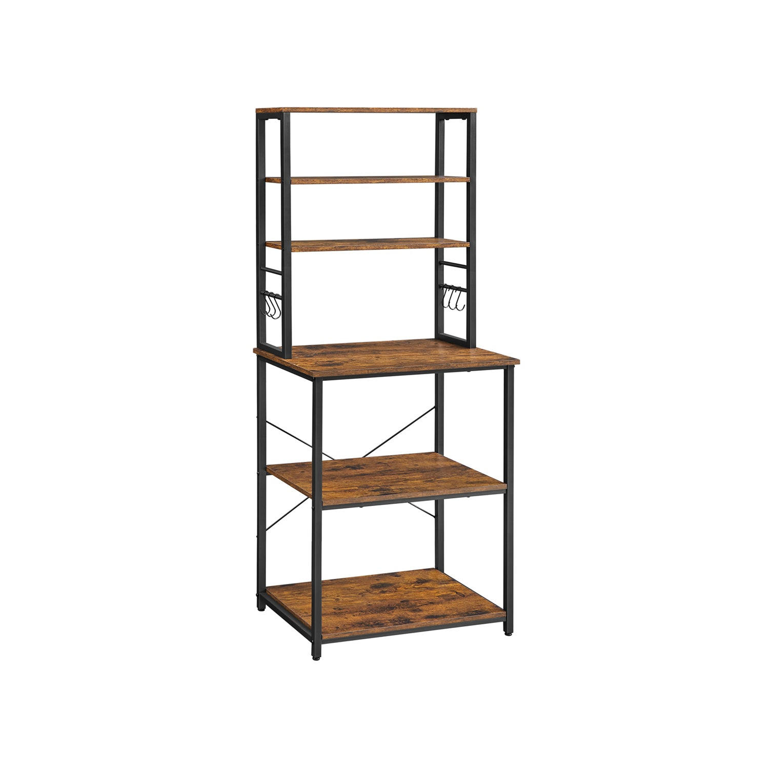 KÜCHENREGAL STOCKHOLM - Braun, Metall (60/167/40cm) - Hansiro