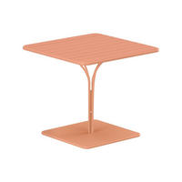 GARTENTISCH - L. 80 cm - Metall - Hellorange - MIRMANDE von MYLIA - Orange, Metall (80/80/75cm) - Vente-Unique