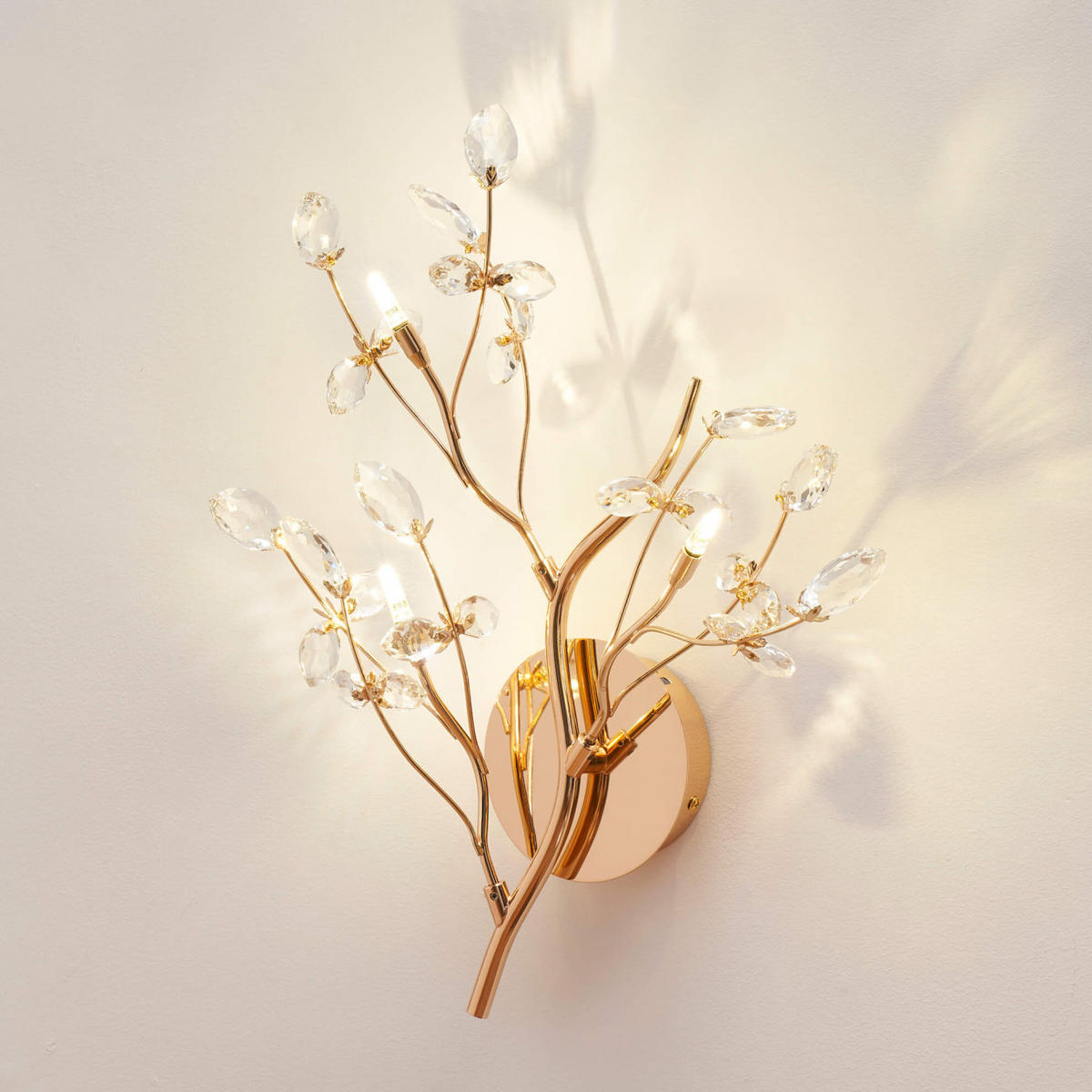 WANDLEUCHTE Ebensee, Roségold, 51cm - Roségold, Glas (34/51/17cm) - KOSILUM