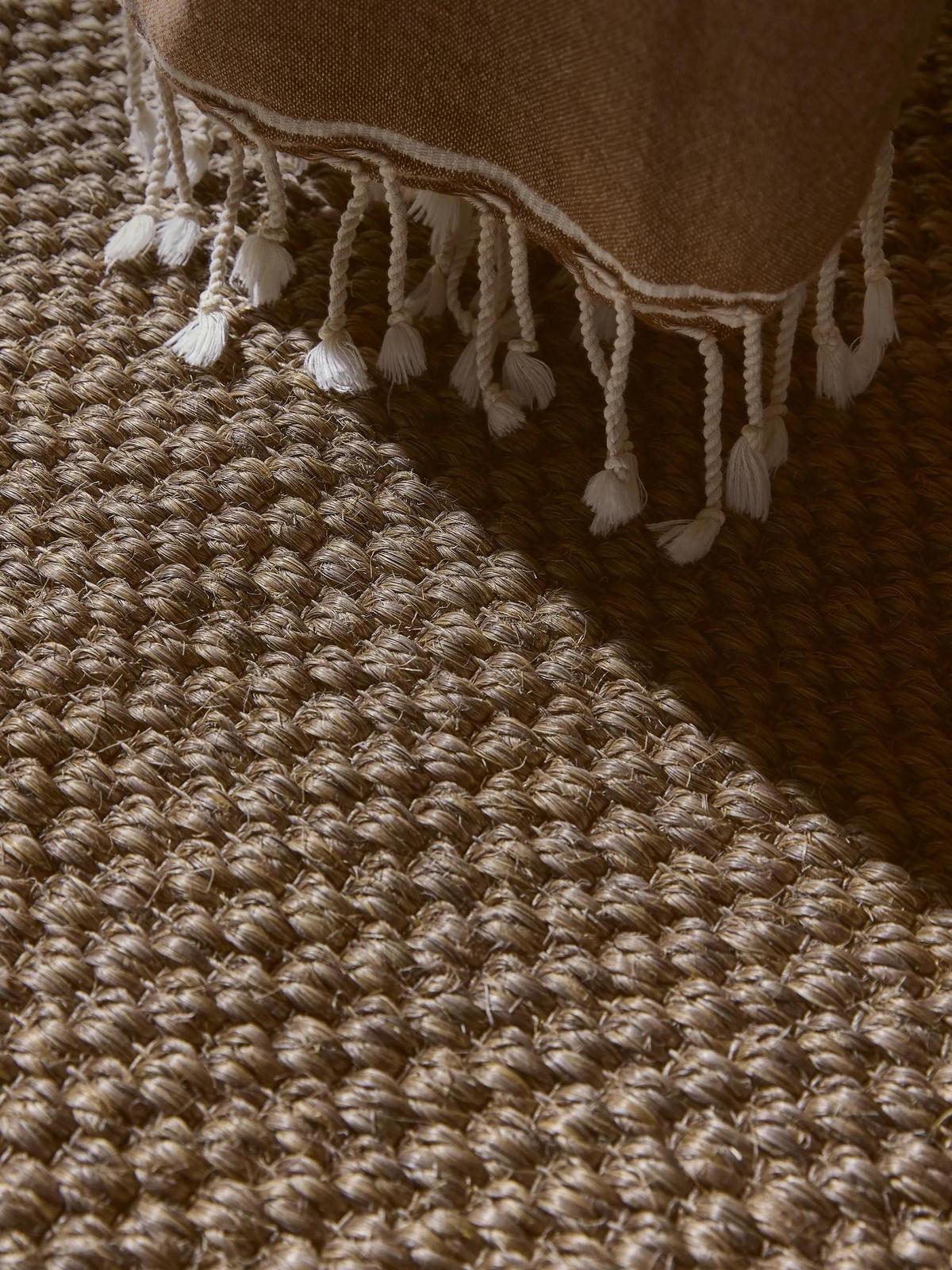 SISALTEPPICH Greta Grau ø 150 cm rund - Grau, Textil (150/150cm) - benuta Pure