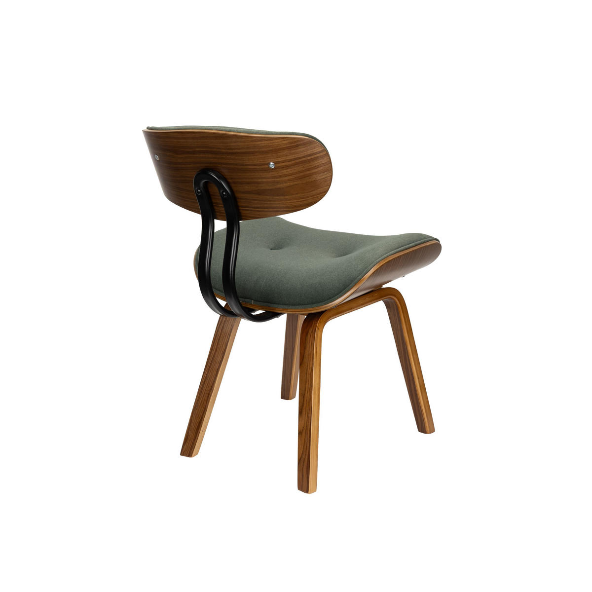 ESSZIMMERSTÜHLE Blackwood Walnussfarben/ Grün - Grün, Kunststoff (51/78/55.5cm) - Dutchbone