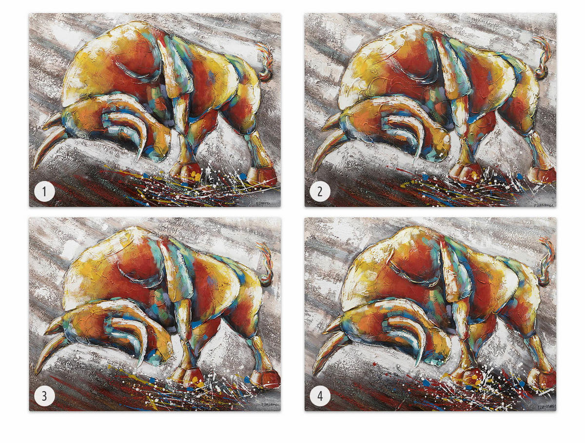 ACRYLBILD HANDGEMALT 100/75 cm - Taupe, Holz/Textil (100/75cm) - KUNSTLOFT