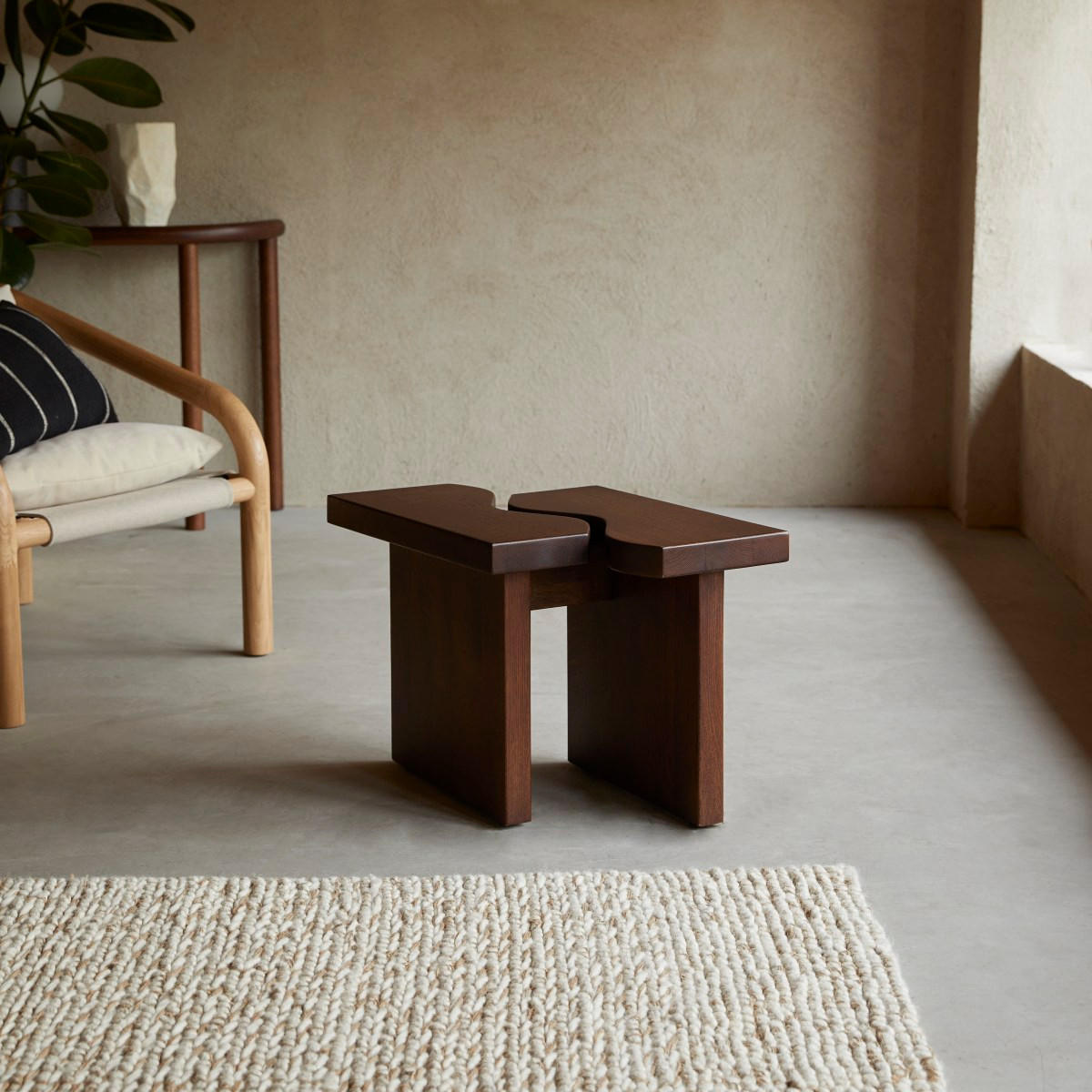 BEISTELLTISCH Opéra Dunkelbraun aus Eiche - Dunkelbraun, Holz (48/65/45cm) - Tikamoon