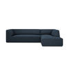 ECKSOFA rechts Ruby aus strukturiertem Stoff marineblau 4 Sitzplätze - Blau, Textil (180/273cm) - Micadoni