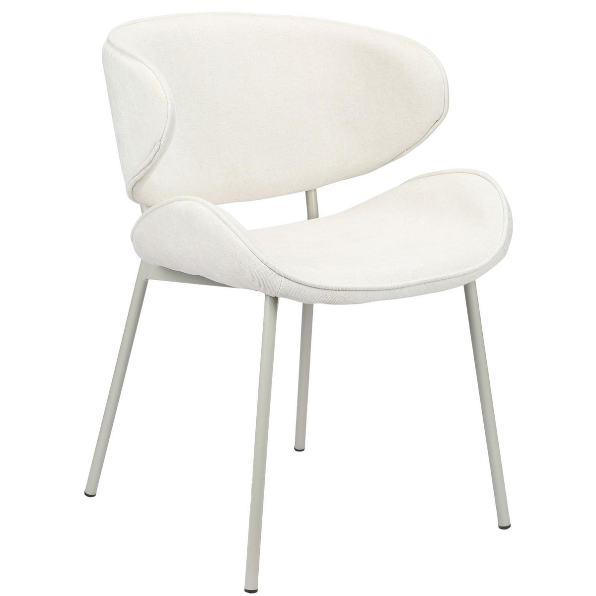 POLSTERSTUHL Pretically Creme - Beige/Creme, Textil/Metall (53/80/59cm) - Selsey