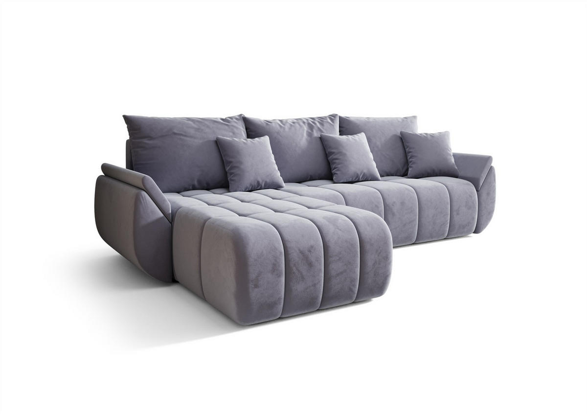 ECKSOFA Osaka - Hellblau, Holzwerkstoff/Textil (280/185cm) - Fun Möbel