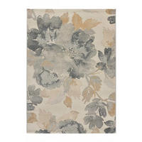 WEBTEPPICH Grau / Beige Flores Sunset 140/200 cm - Beige/Grau, Naturmaterialien/Textil (140/200cm) - Atticgo